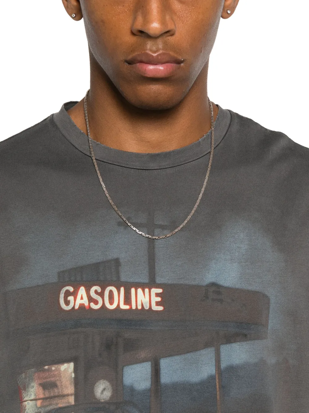 DONDUP T-shirt met grafische print Grijs