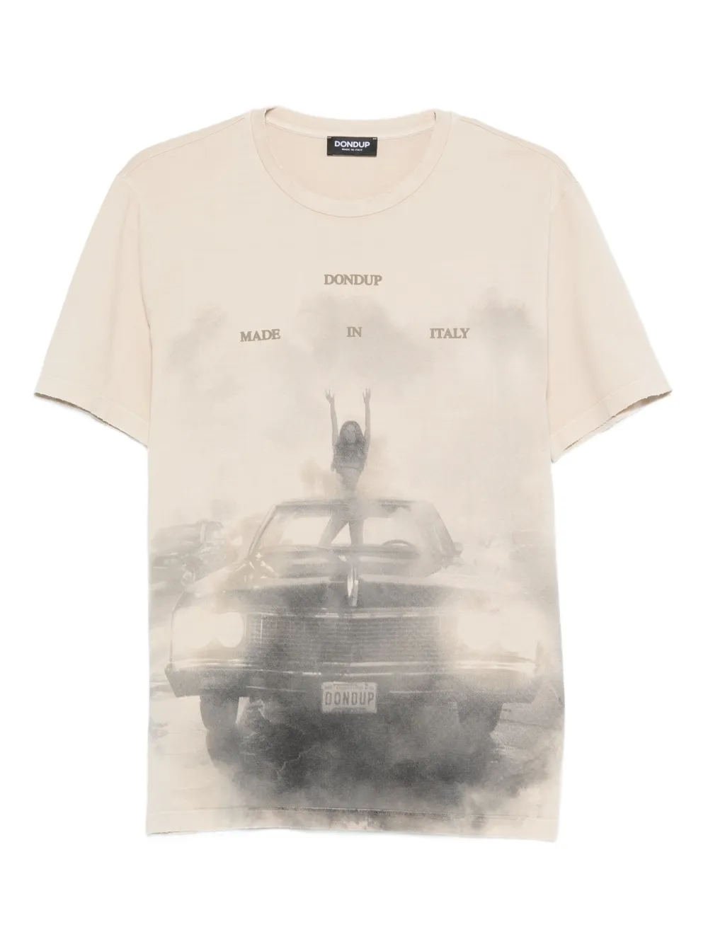 DONDUP car-print graphic T-shirt | Neutrals | Image 1
