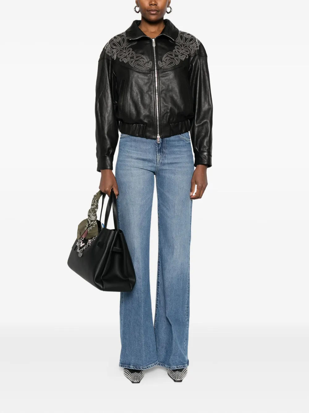 DONDUP embellished leather jacket | Leather Jackets | Image 2