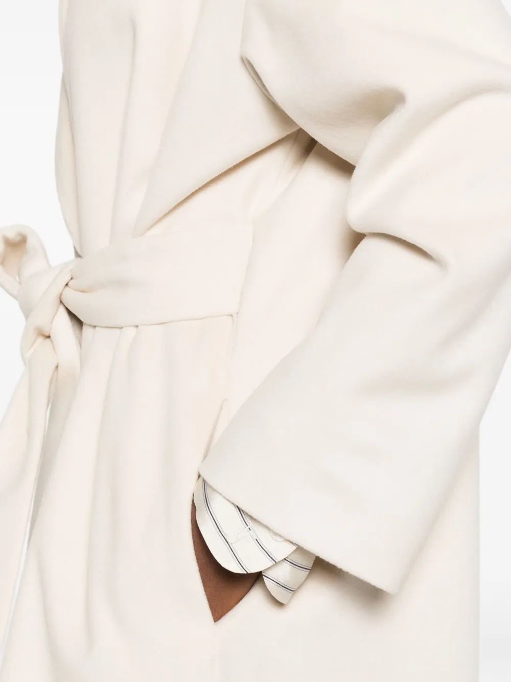Dondup Belted Coat In White