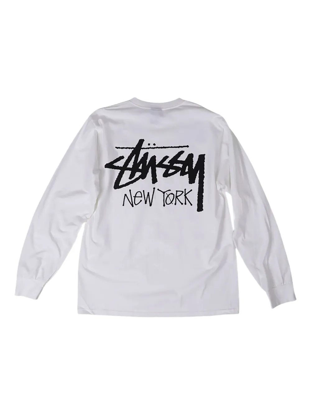 Stüssy T-shirt met print en lange mouwen - Wit