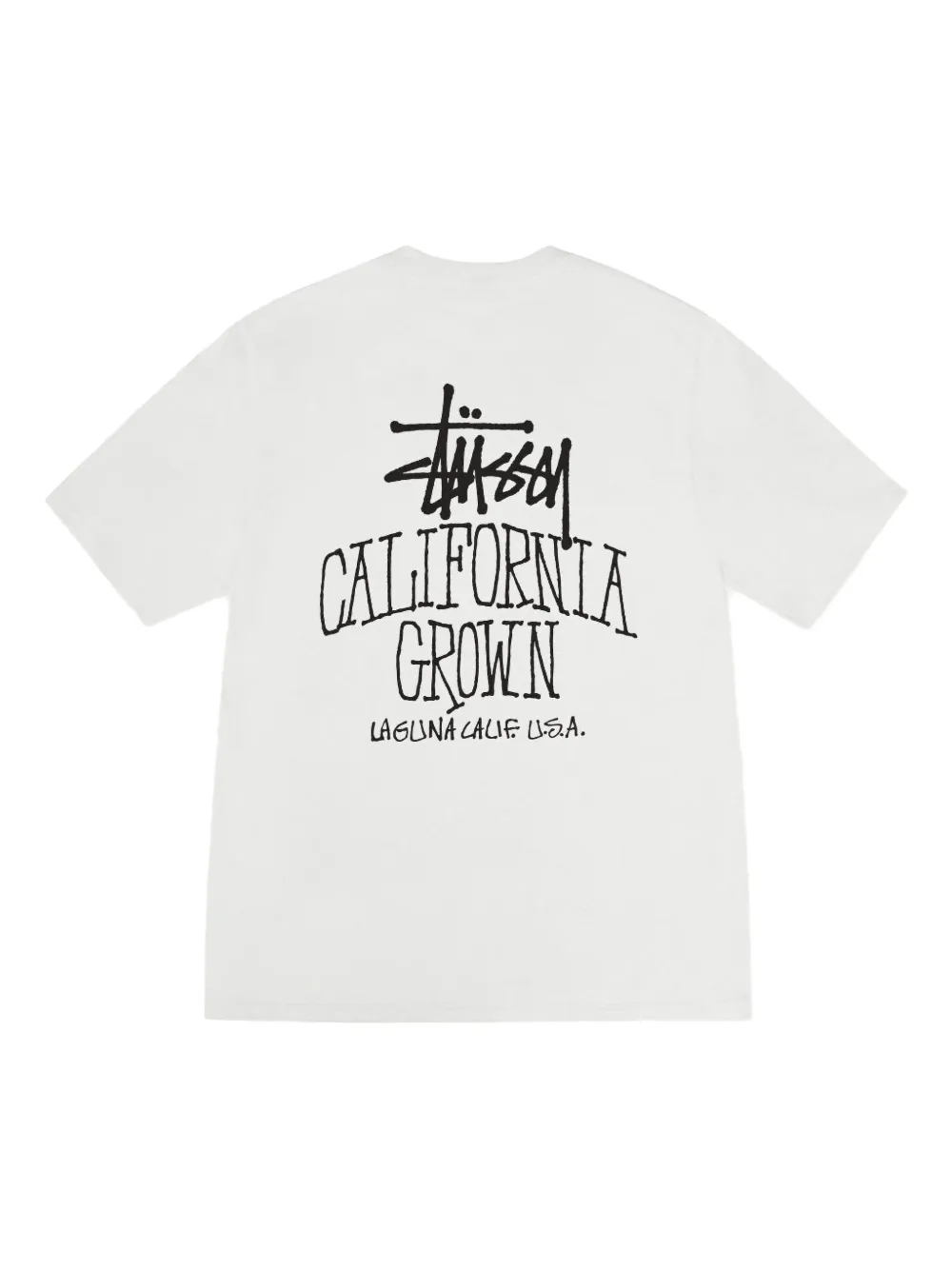 Stüssy California Grown T-shirt met geverfd effect - Wit
