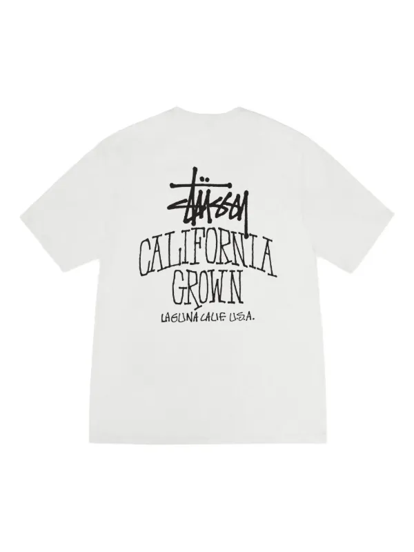 Stüssy California Grown pigment-dyed T-shirt | White | FARFETCH