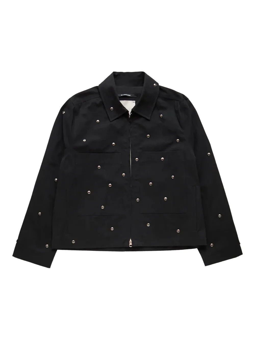 Song For The Mute Metal Bead Crop Patch Pocket Jacket Black In Black