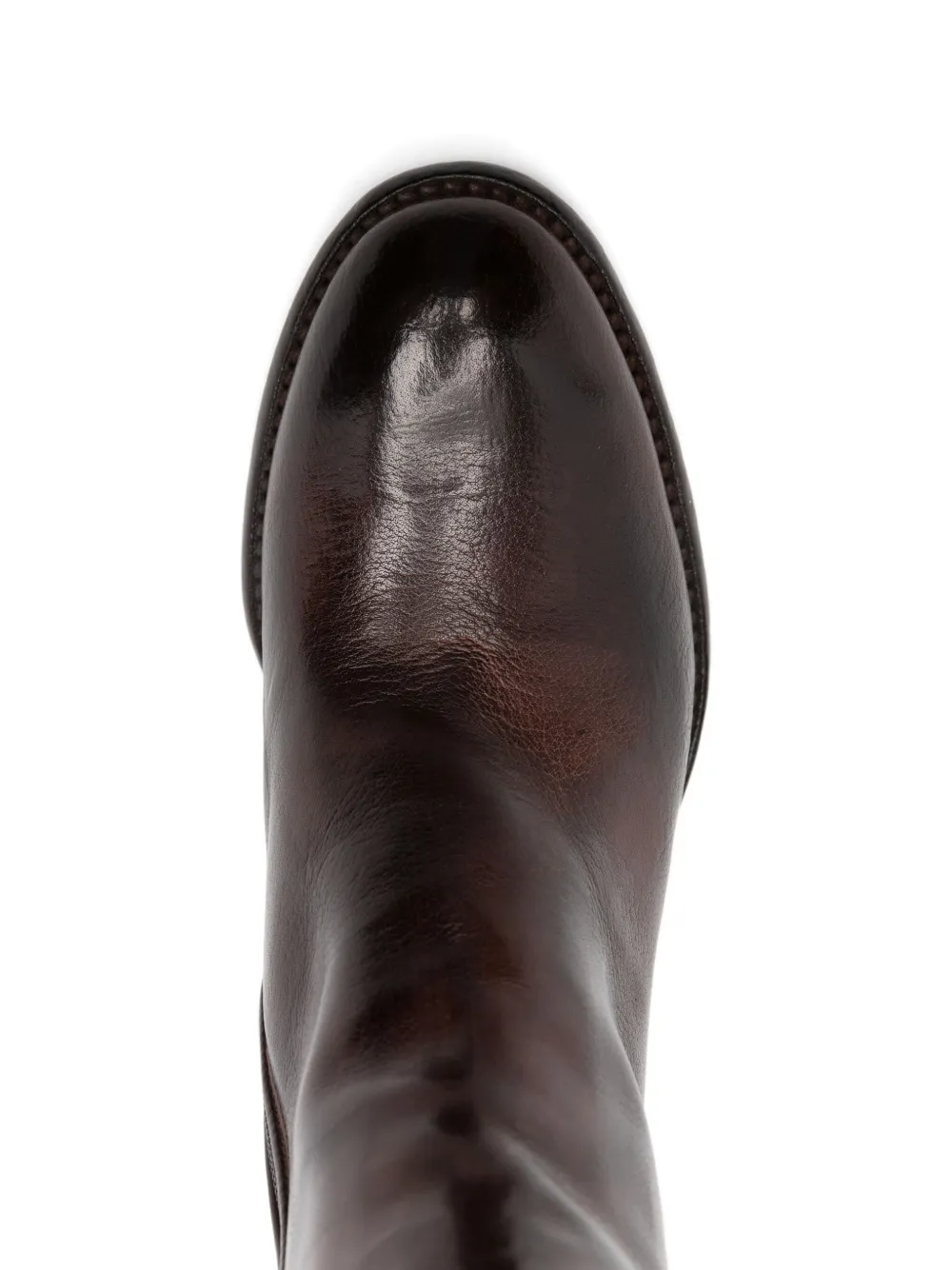 LEMARGO 50mm leather zipped ankle boots Brown