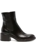 KING TARTUFOLI 50mm leather zipped ankle boots - Brown