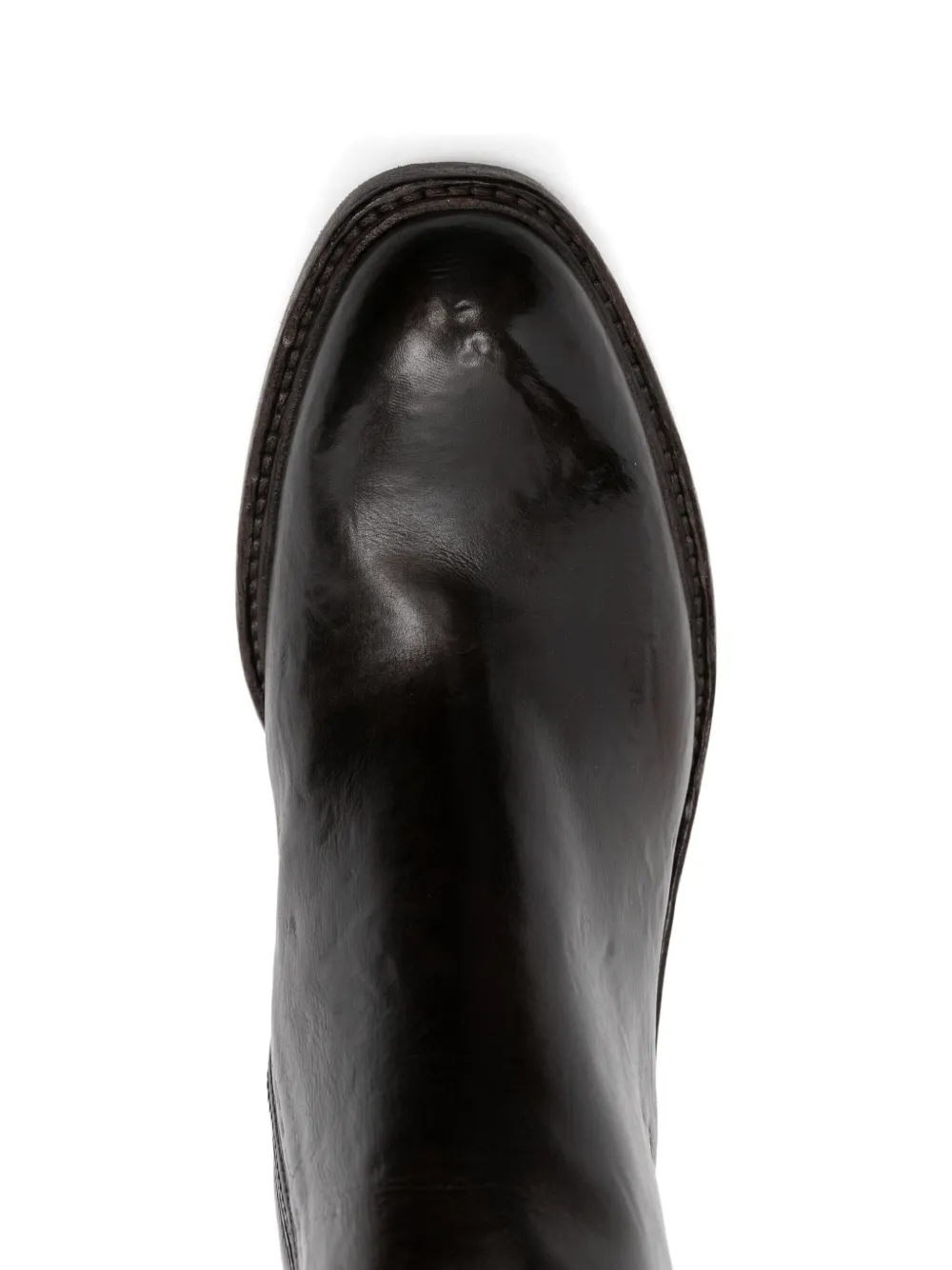 KING TARTUFOLI 50mm leather zipped ankle boots Brown