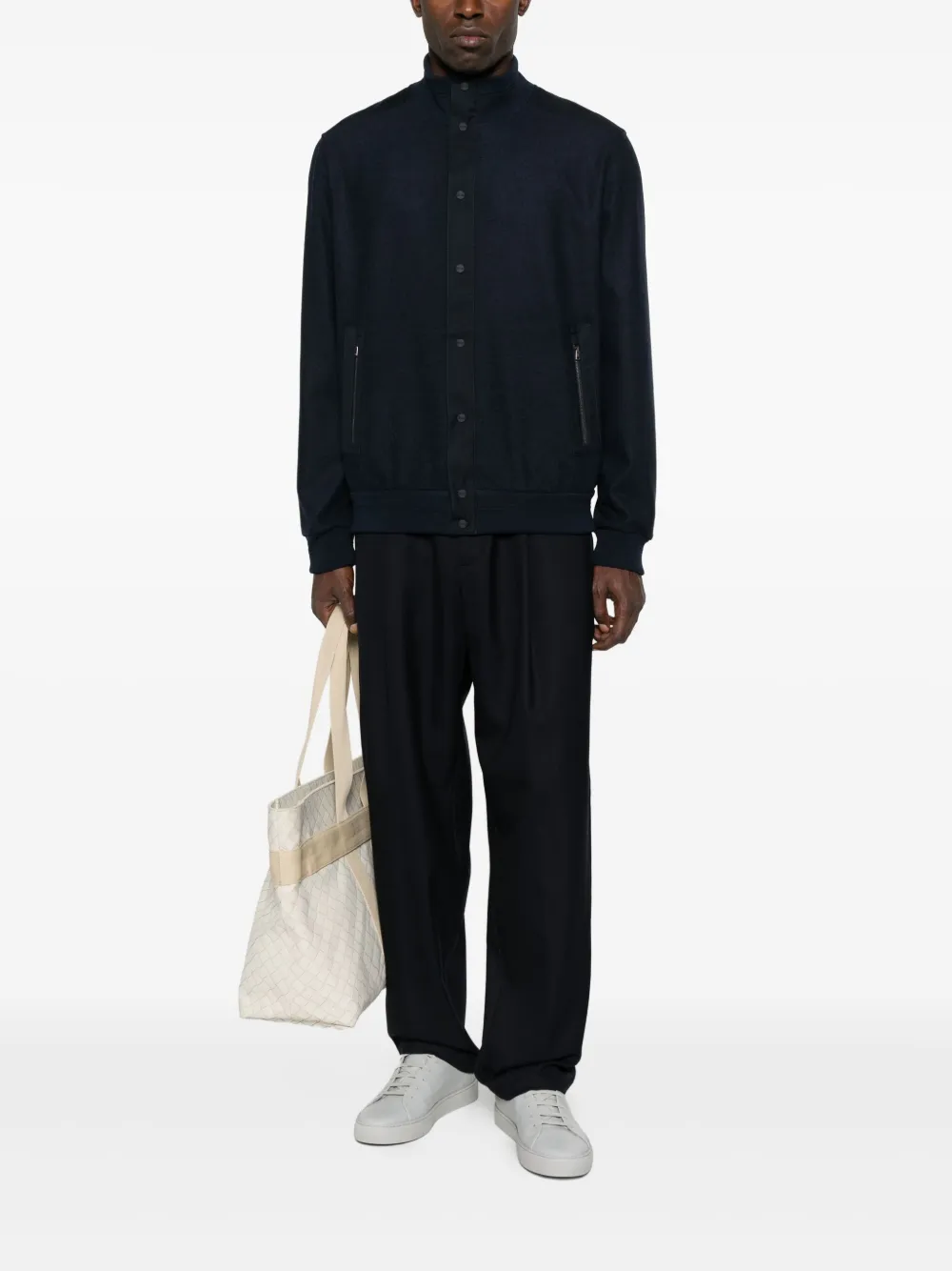 Herno Broek met elastische taille - Blauw