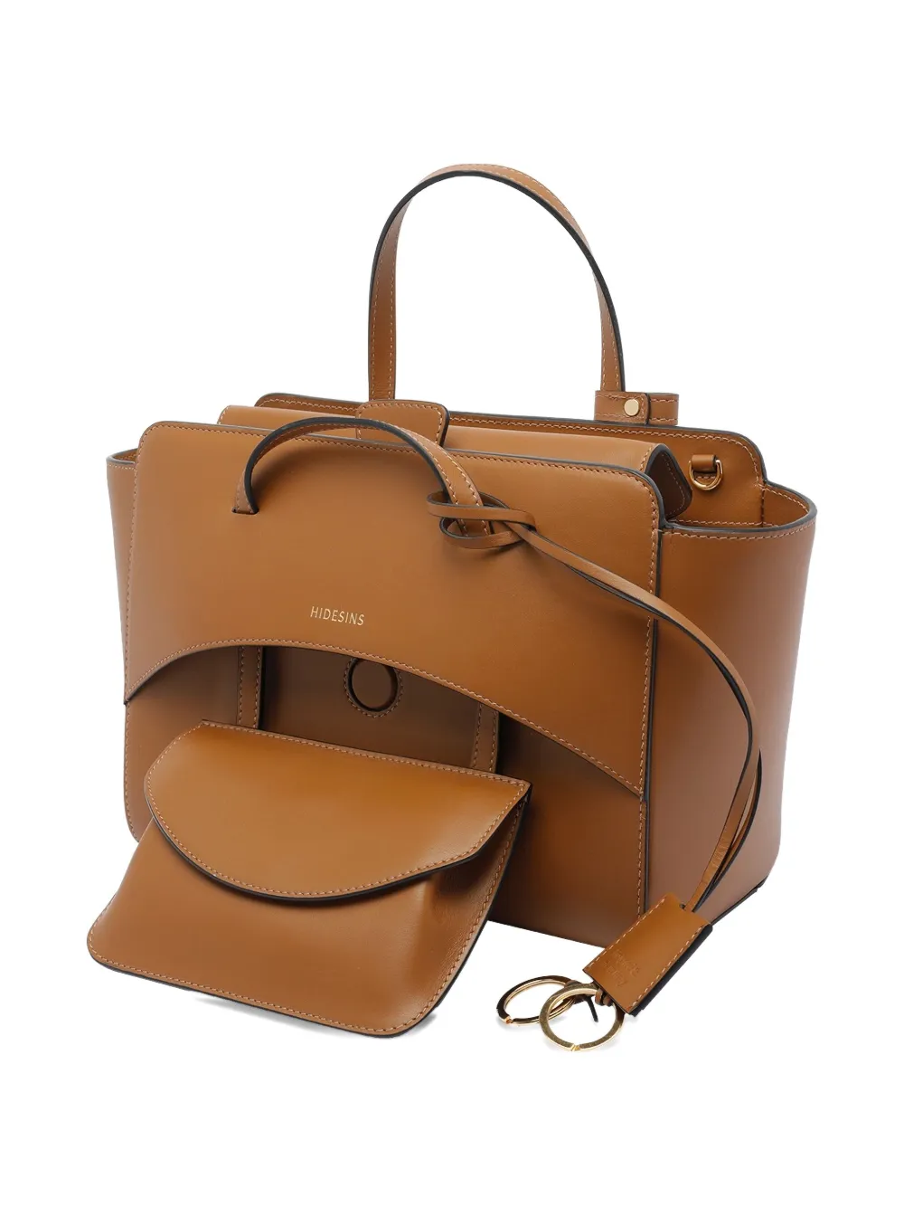 Hidesins Medium Flap Tote Bag In Brown