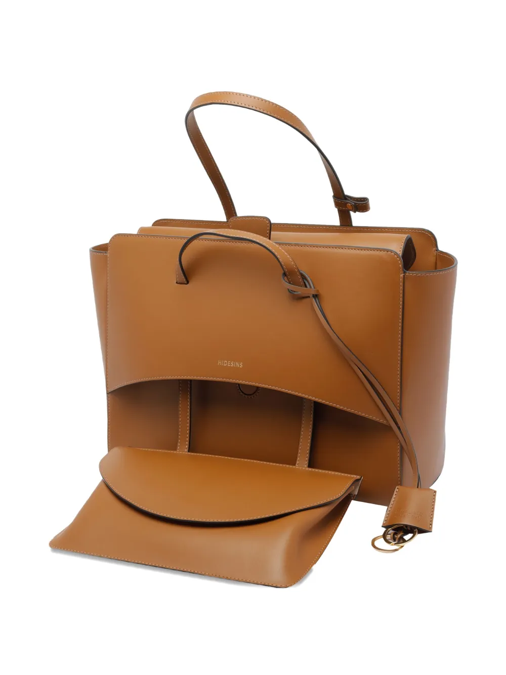 Hidesins Large Flap Tote Bag In Brown