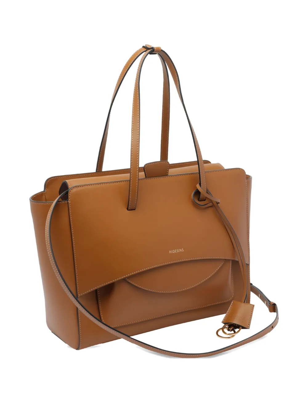 Hidesins Large Flap Tote Bag In Brown