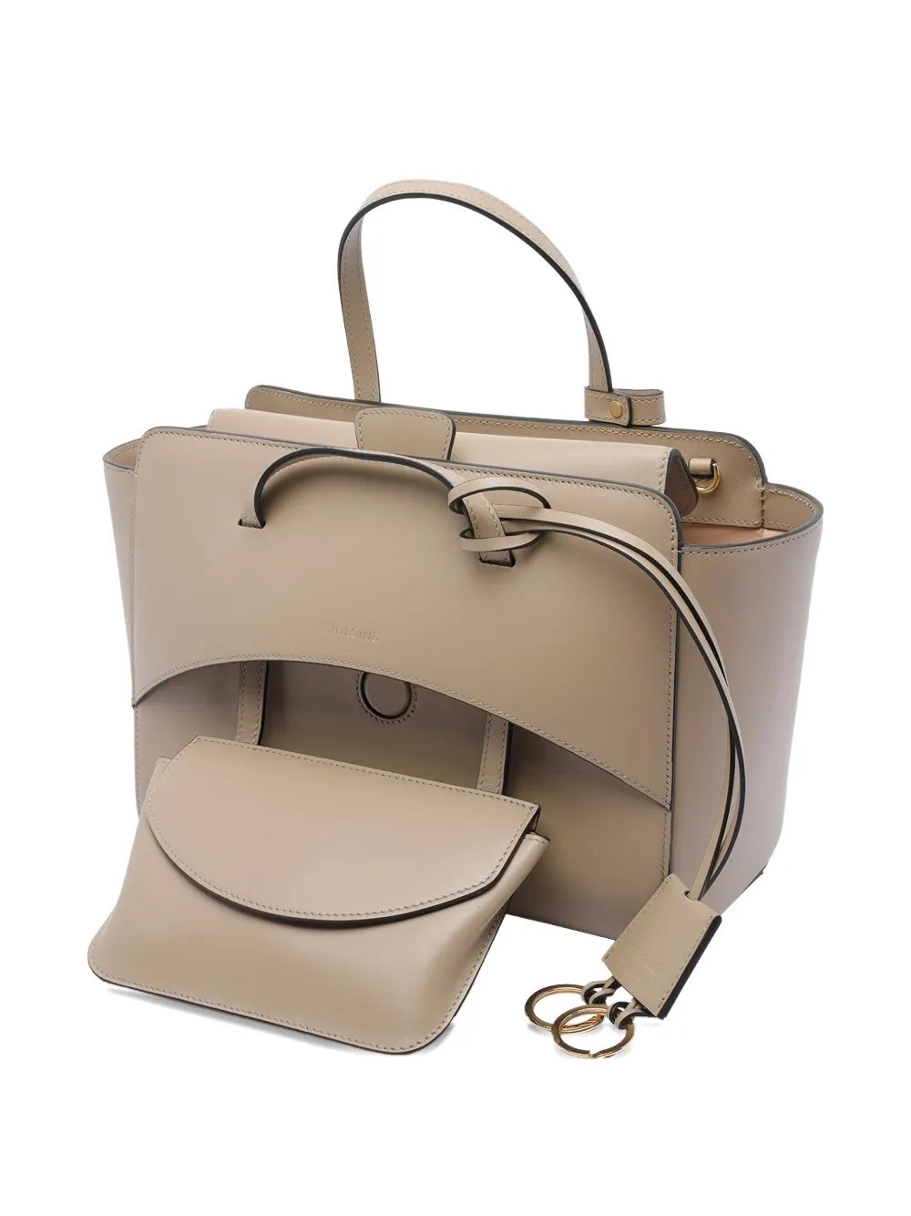 Hidesins Medium Flap Tote Bag In Neutral
