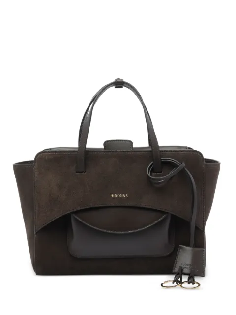 HIDESINS medium Flap suede tote bag
