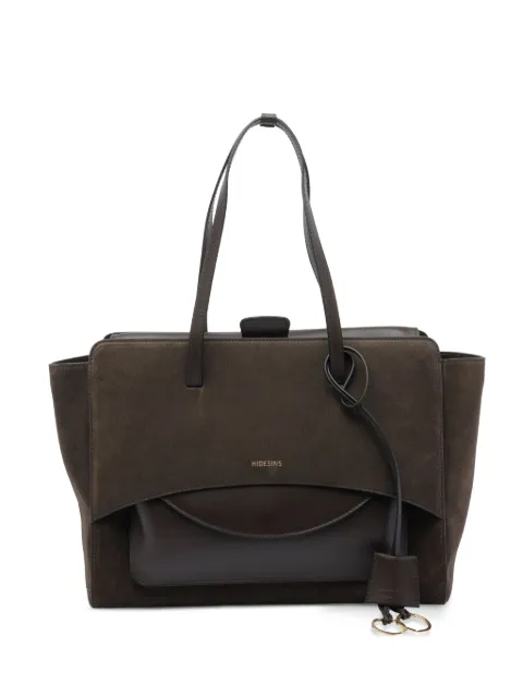 HIDESINS large Flap suede tote bag