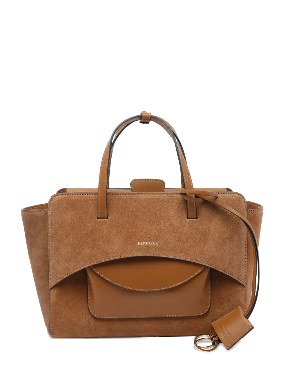 HIDESINS medium Flap suede tote bag | Brown | Image 1