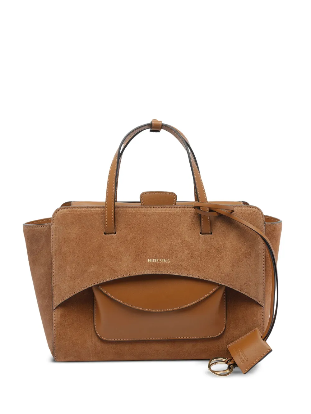 HIDESINS medium Flap suede tote bag | Brown | Image 1