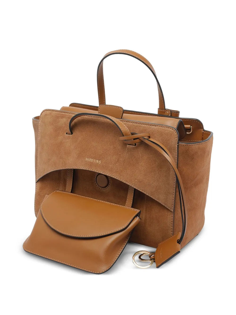 HIDESINS Medium Flap suède shopper Bruin