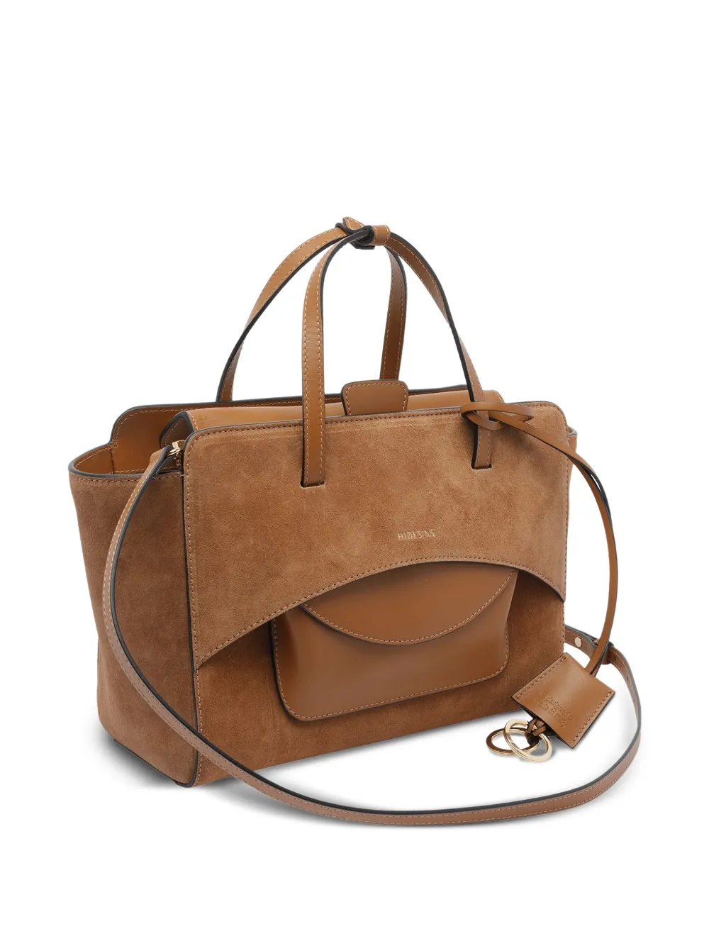 HIDESINS Medium Flap suède shopper Bruin