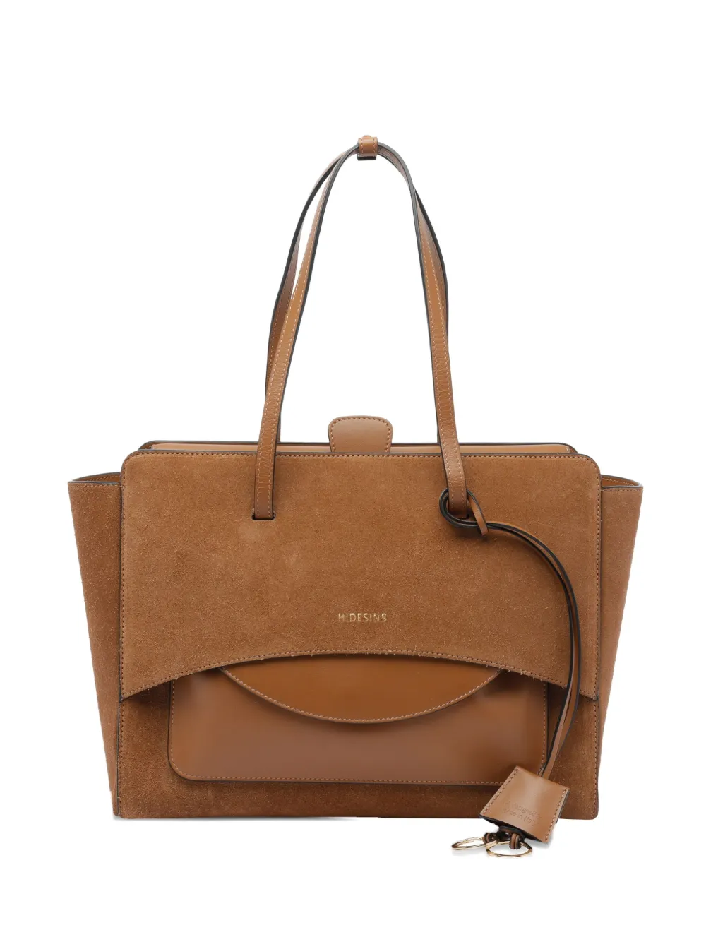 HIDESINS large Flap suede tote bag | Brown | Image 1