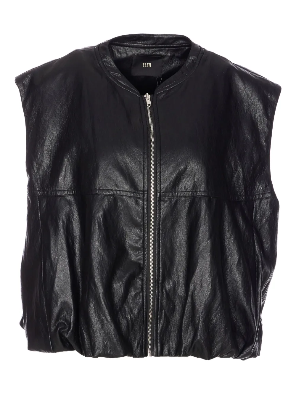 Eleh zip-front sleeveless gillet | Black | Image 1
