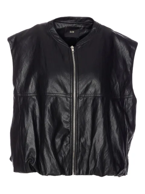 Eleh zip-front sleeveless gillet