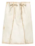 Prada leather midi skirt - Neutrals