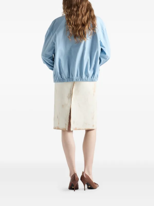Prada レザースカート | ホワイト | FARFETCH JP