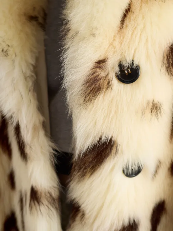 Prada leopard-print Shearling Coat | Neutrals | FARFETCH
