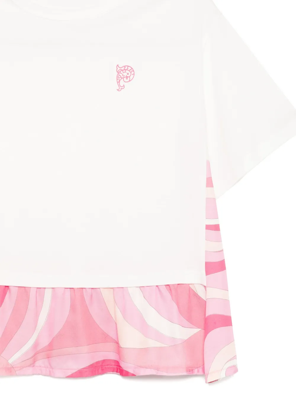 PUCCI Junior T-shirt met logo-reliëf Wit