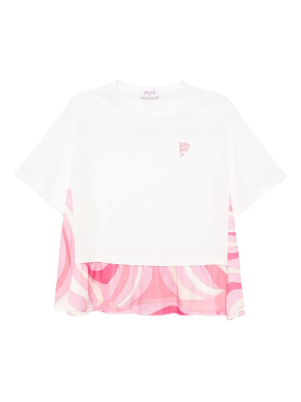 PUCCI Junior logo-embossed T-shirt | White | Image 1