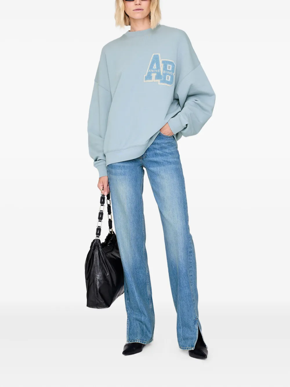 Anine Bing Cotton Sweatshirt In Blue
