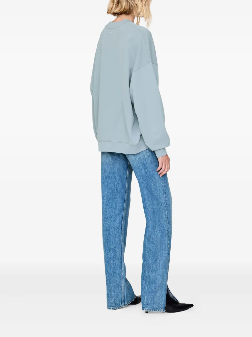 Anine Bing Cotton Sweatshirt In Blue