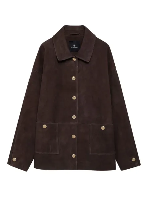 ANINE BING gold-button suede jacket