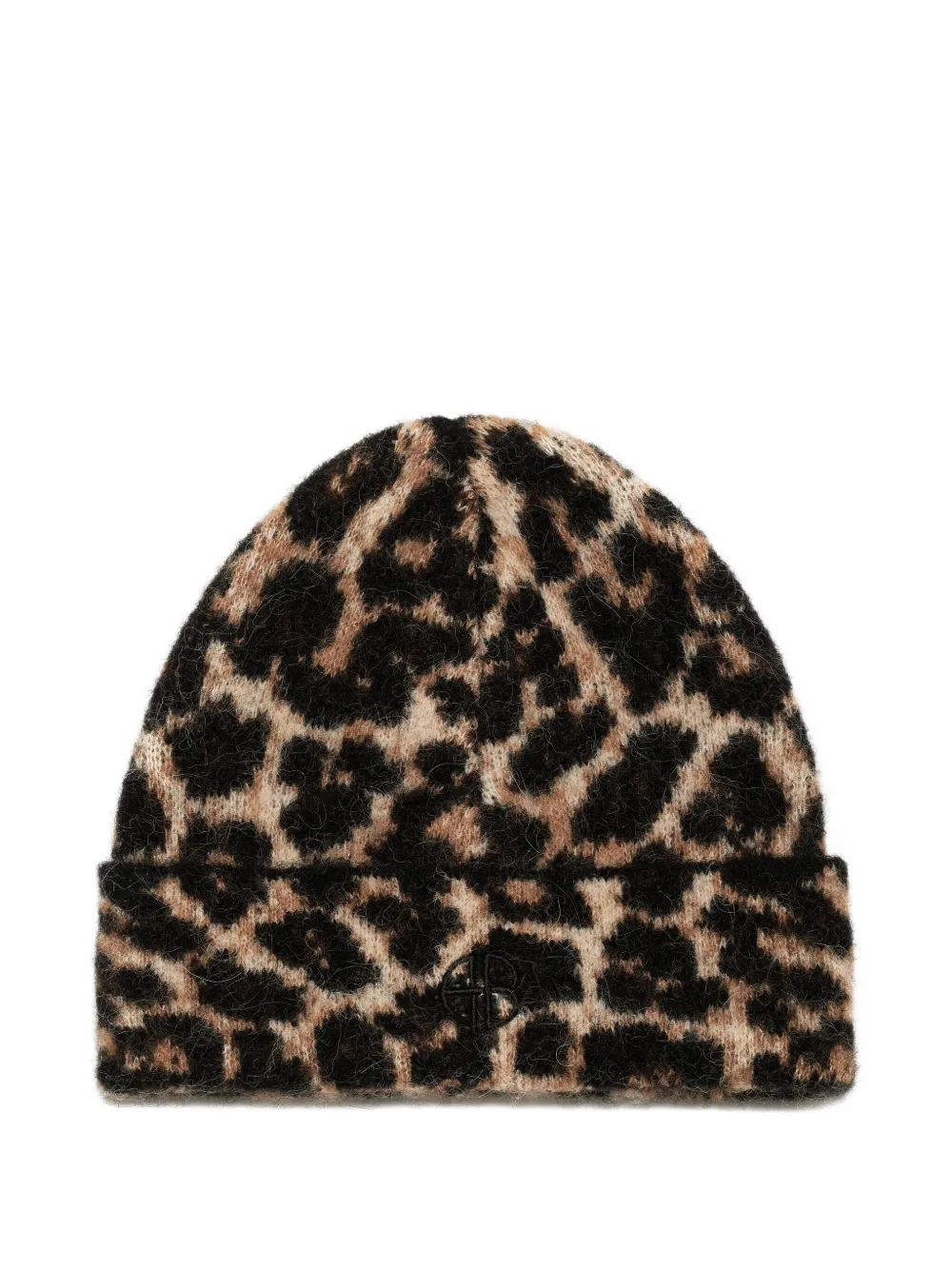 ANINE BING Elia leopard-print beanie | Black | Image 1