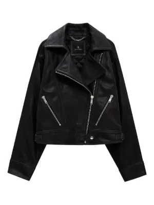 A.N.G.E.L.O. Vintage Cult 2000s Leather Jacket | Black | FARFETCH ZA