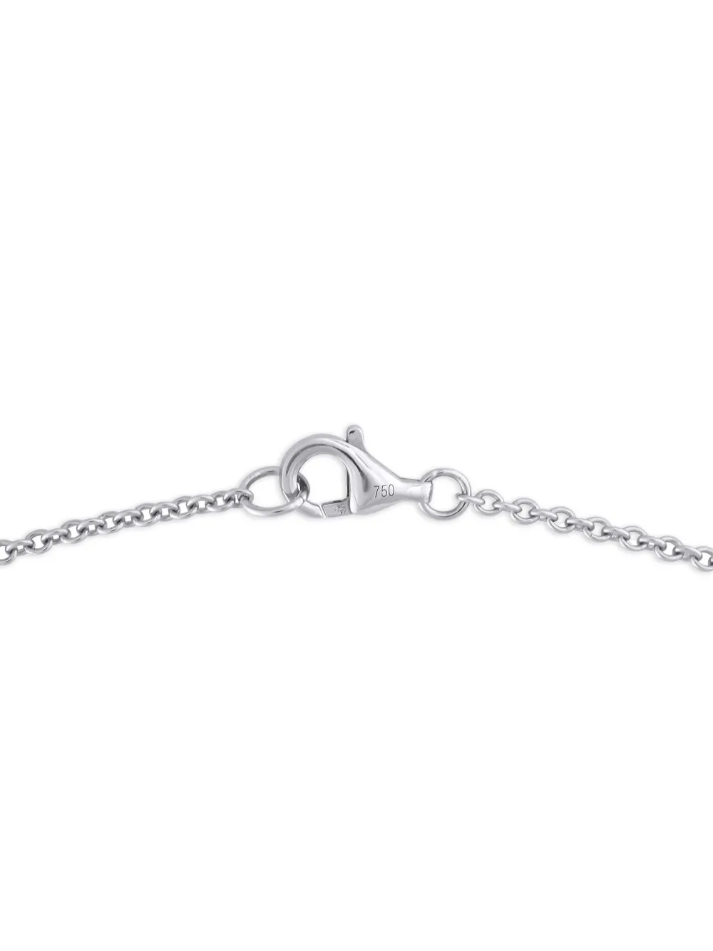 18kt White Gold Heart Diamond Necklace