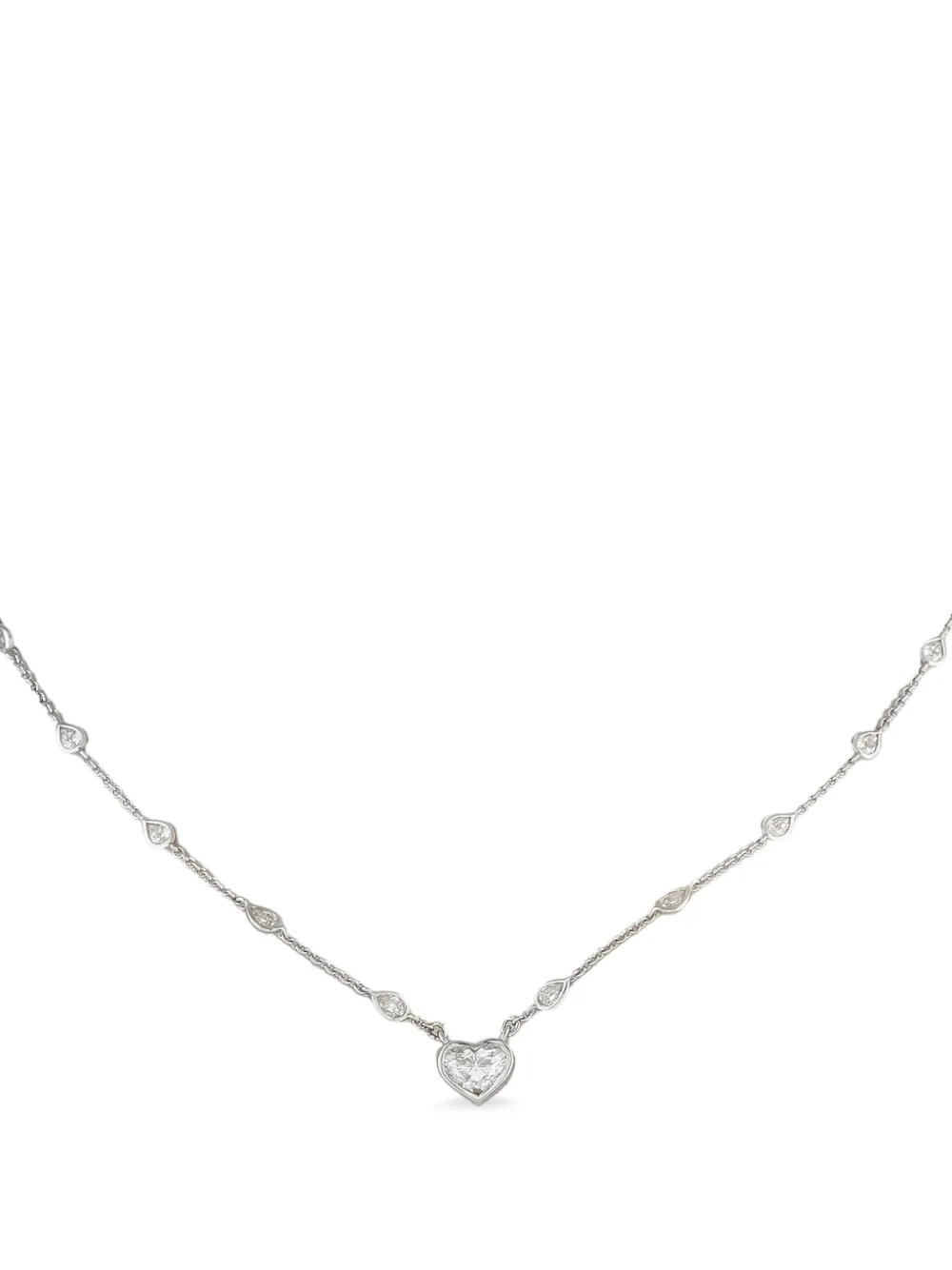 LB Exclusive 18kt white gold heart diamond necklace | Pre-Owned | Image 2
