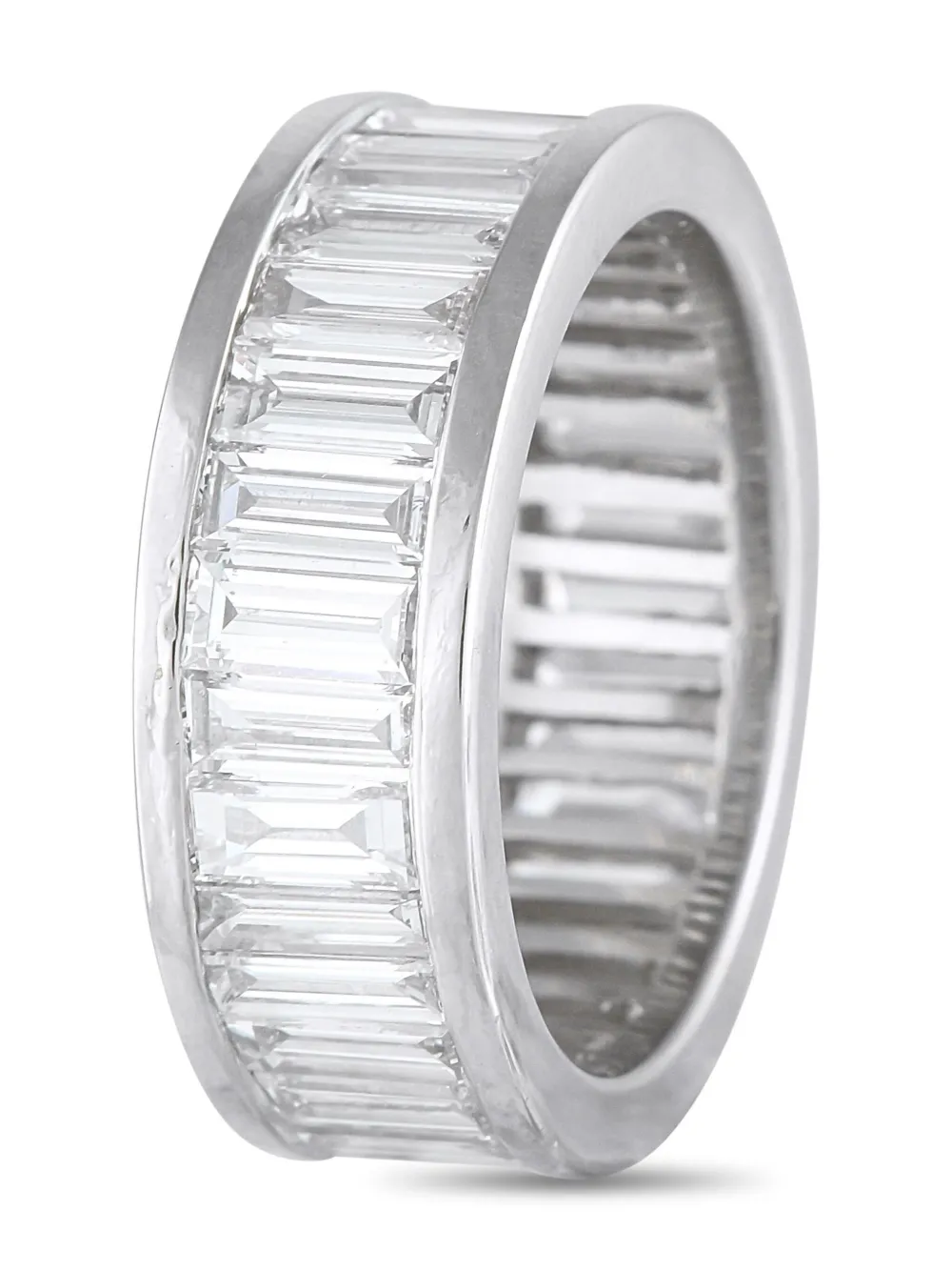 LB Exclusive 18K white gold diamond Eternity band ring - シルバートーン LB Exclusive 18K white gold diamond Eternity band ring - シルバートーン
