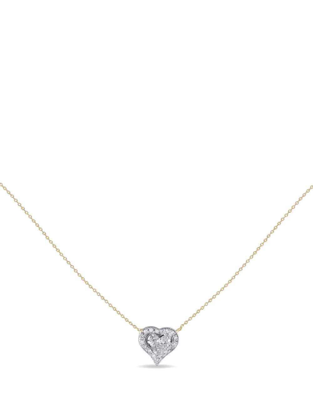 LB Exclusive 14kt yellow gold heart diamond necklace - ゴールドトーン LB Exclusive 14kt yellow gold heart diamond necklace - ゴールドトーン