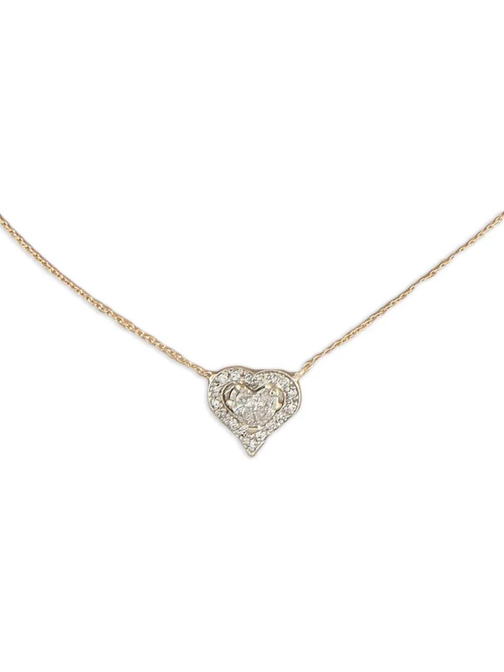 LB Exclusive 14kt yellow gold heart diamond necklace | Pre-Owned | Image 2