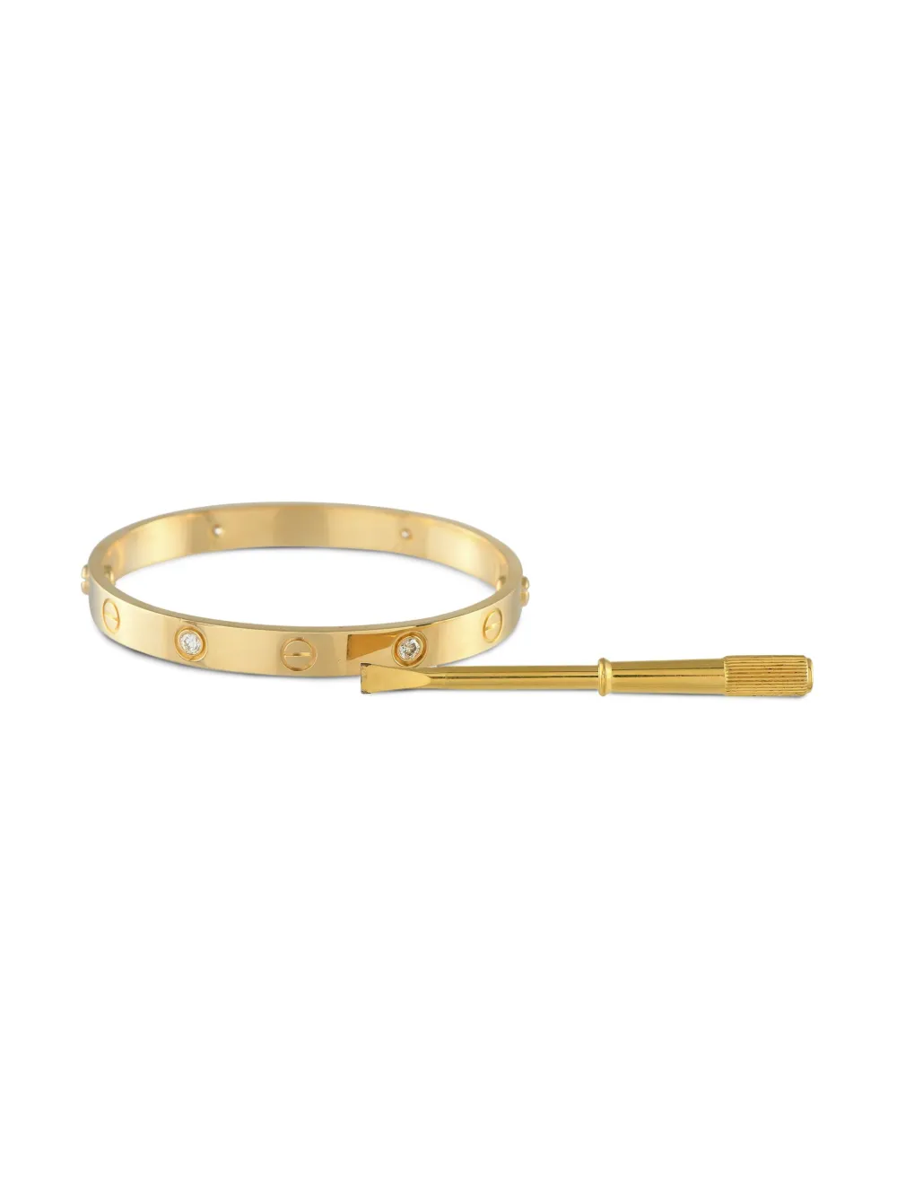 Cartier 18K yellow gold diamond Screw bracelet | Image 2