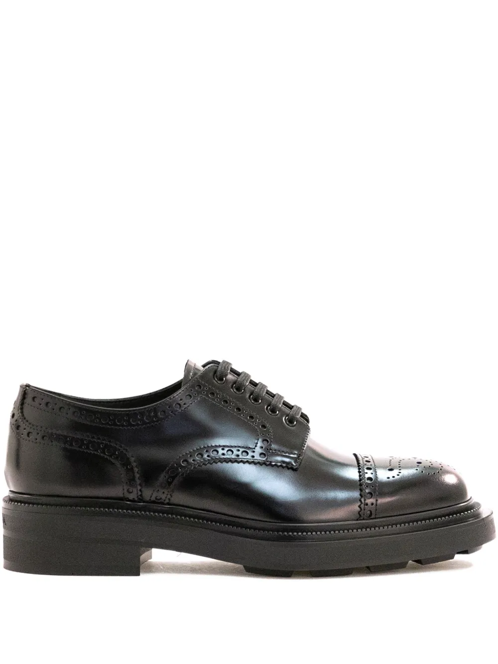 Prada Brogue derby veterschoenen Zwart