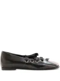 POEVE lace-up leather flat - Brown