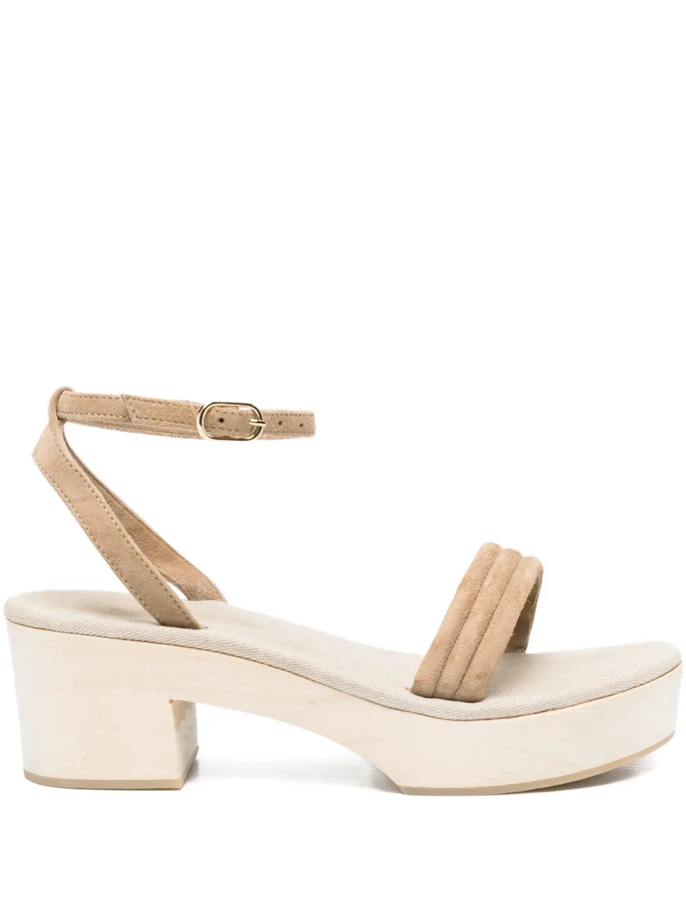 Anne Thomas ankle-strap platform sandals Neutrals