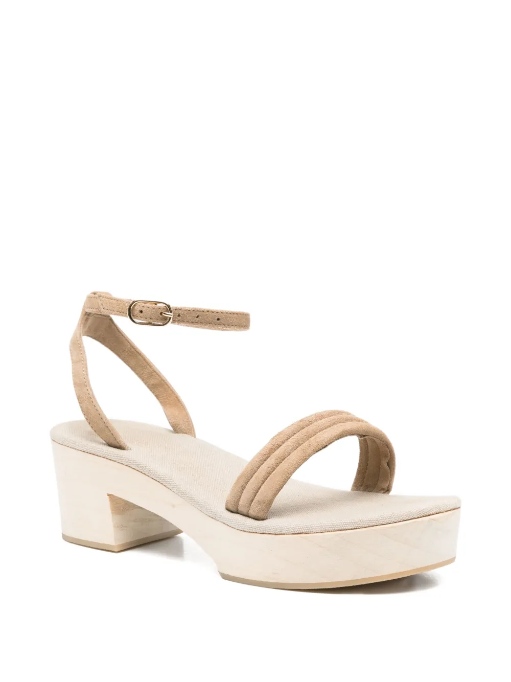 Anne Thomas ankle-strap platform sandals Neutrals