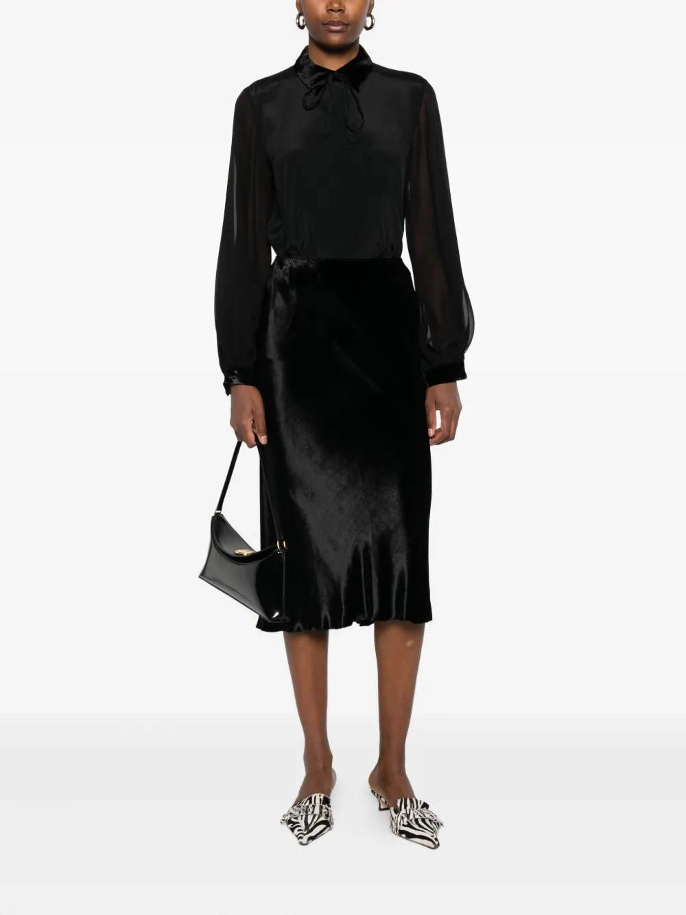 Dorothee Schumacher bias-cut midi skirt - Zwart