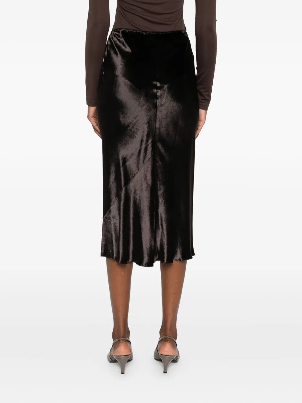 Dorothee Schumacher Fluwelen rok met uitgesneden details Zwart