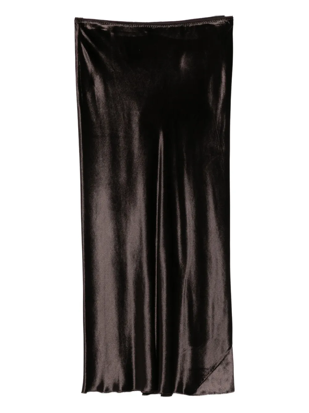 Dorothee Schumacher velvet bias-cut skirt - Nero