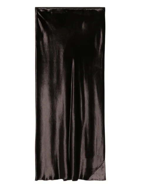 Dorothee Schumacher velvet bias-cut skirt