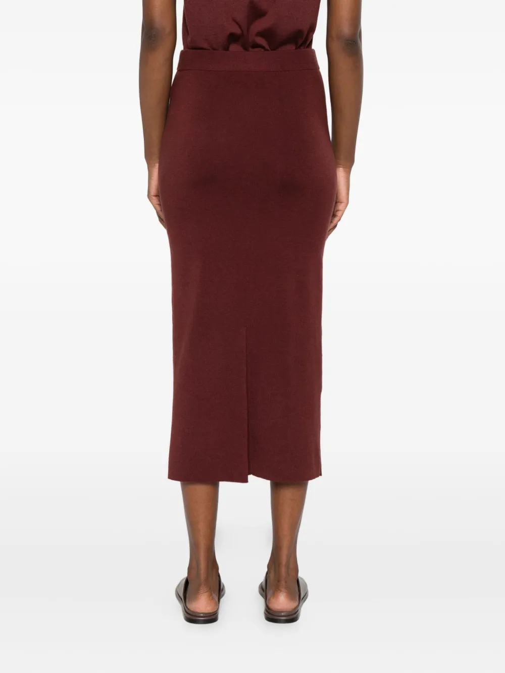 Dorothee Schumacher Elastic-waistband Midi Skirt In Red
